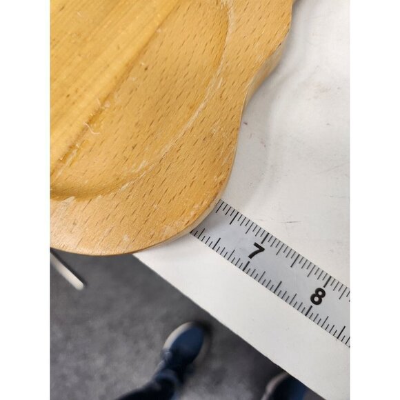 Vintage Japan Wood Violin Shaped Cheese Cutting Serving Board Musical Note Tile - Picture 8 of 8